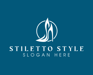 Stylish Stiletto Shoe logo design