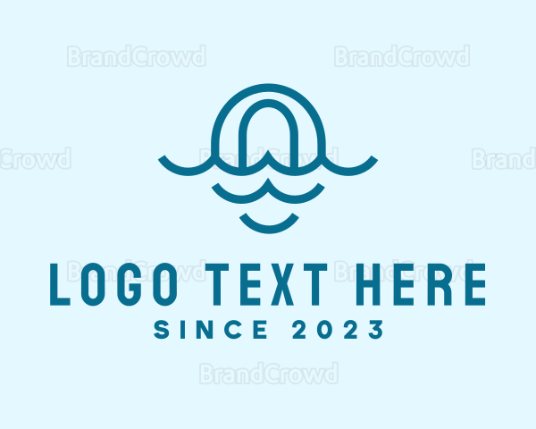 Blue Ocean Letter O Logo
