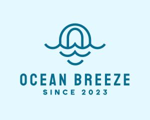 Blue Ocean Letter O logo design