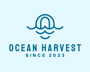 Blue Ocean Letter O logo design