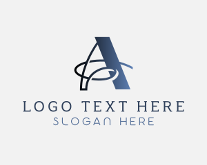 Salon - Gradient Stylish Brand Letter A logo design