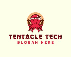 Japanese Octopus Takoyaki logo design