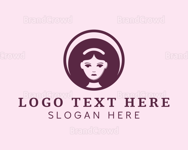 Female Beauty Hair Stylist Logo