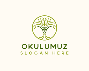 Tree Book School logo design