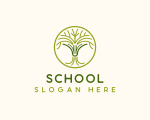 Tree Book School logo design