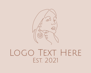 Boho - Fashion Monoline Earring logo design