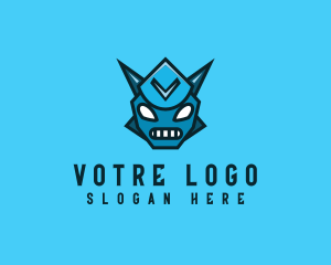 Villain - Gaming Robot Head logo design