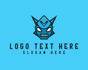 Villain - Gaming Robot Head logo design