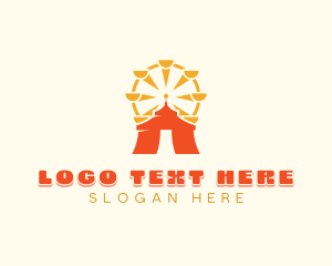 Circus - Ferris Wheel Circus Tent logo design