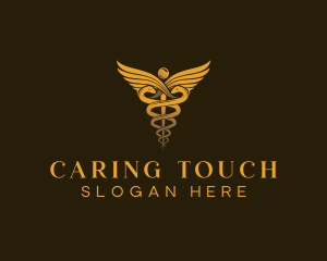 Caregiver - Medicine Caduceus Pharmacist logo design