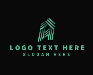 Digital - Technology Media Letter A logo design