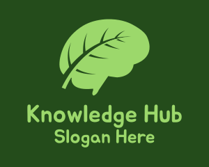 Green Brain Leaf Logo