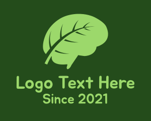 Information - Green Brain Leaf logo design