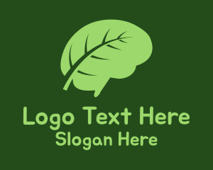 Green Brain Leaf Logo