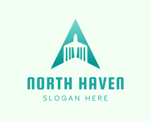 North Direction Plane Travel logo design