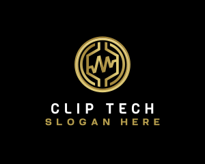 Cryptocurrency Tech Finance logo design