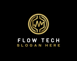 Cryptocurrency Tech Finance logo design