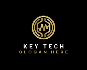 Cryptocurrency Tech Finance logo design