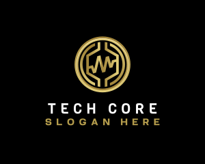 Cryptocurrency Tech Finance logo design