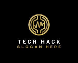 Cryptocurrency Tech Finance logo design