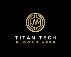 Cryptocurrency Tech Finance logo design