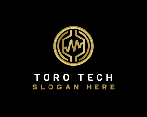 Cryptocurrency Tech Finance logo design