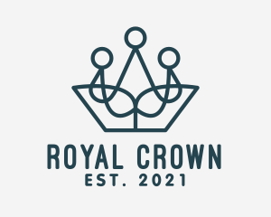 Blue Monarch Crown  logo design