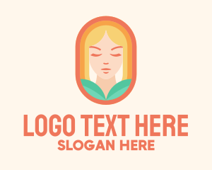 Teenager - Blonde Woman Beauty Salon logo design