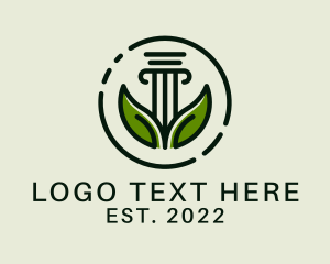 Environment Law Pillar logo design