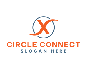 Circle - Tech Wave Circle Letter X logo design