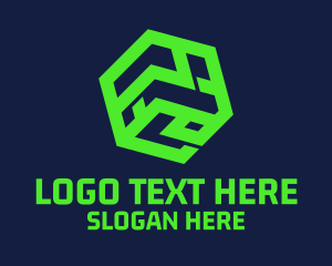 Futuristic - Tech Gaming Cube logo design