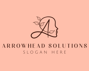 Leaf Cosmetics Letter A logo design