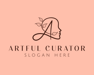 Leaf Cosmetics Letter A logo design