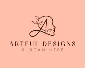 Leaf Cosmetics Letter A logo design