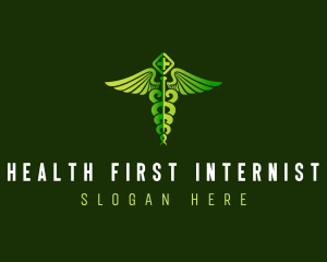 Medical Treatment Caduceus logo design