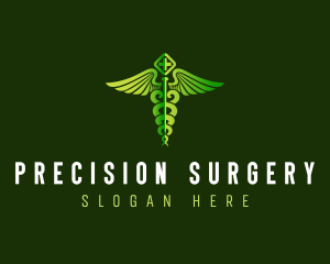 Medical Treatment Caduceus logo design