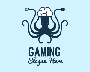 Cutlery - Seafood Octopus Restaurant logo design