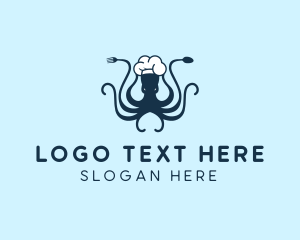 Gourmet - Seafood Octopus Restaurant logo design