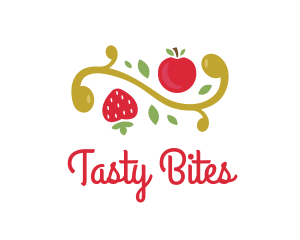 Flavor - Cherry Strawberry Tree logo design