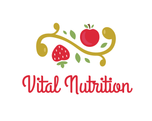 Nutritionist - Cherry Strawberry Tree logo design