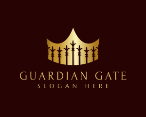 Gate - Premium Crown Fence logo design