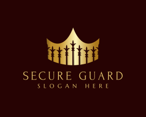 Fence - Premium Crown Fence logo design