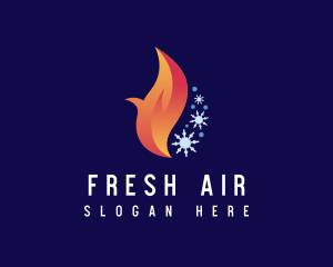 Droplet Fire Ice logo design