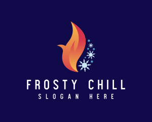 Ice - Droplet Fire Ice logo design