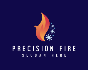 Droplet Fire Ice logo design