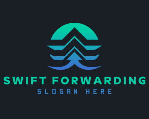 Forwarding Arrow Delivery logo design