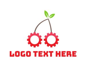 Cherry - Fruit Cherry Gear logo design
