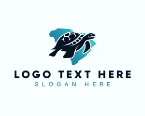 Map - Sea Turtle South Carolina logo design