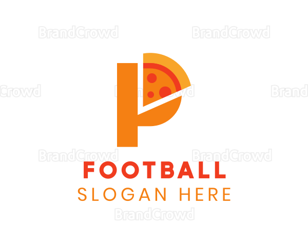 Modern Letter P Pizza Logo