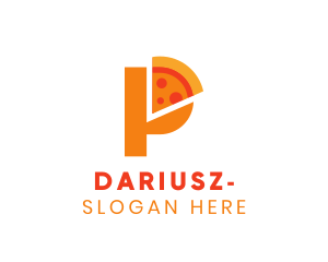 Modern Letter P Pizza Logo